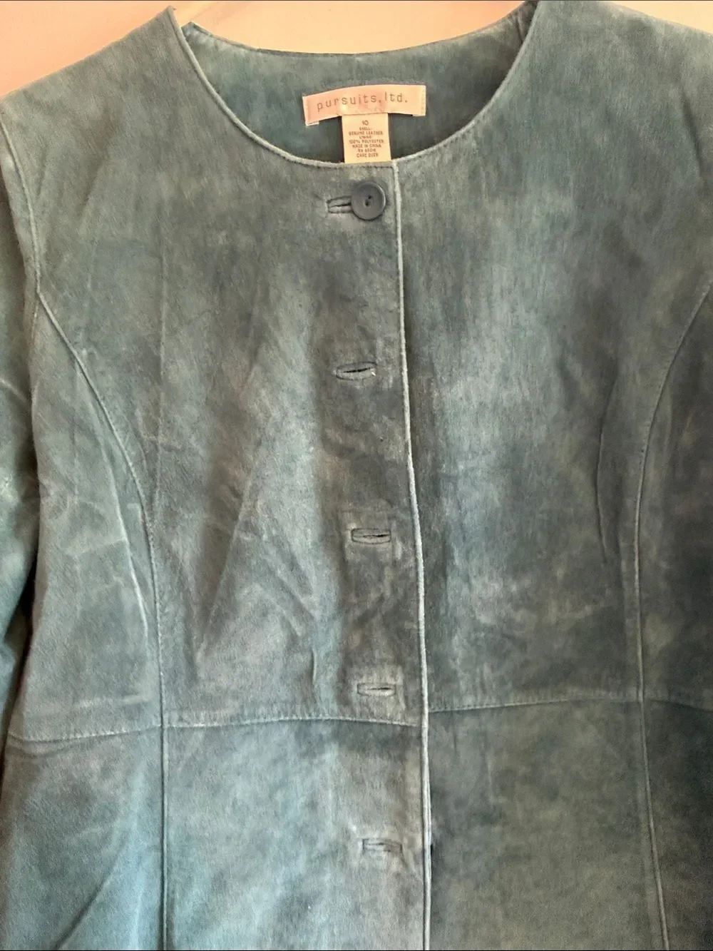 Pursuits, ltd. Teal Button-Front Women's Jacket - Picture 3 of 5